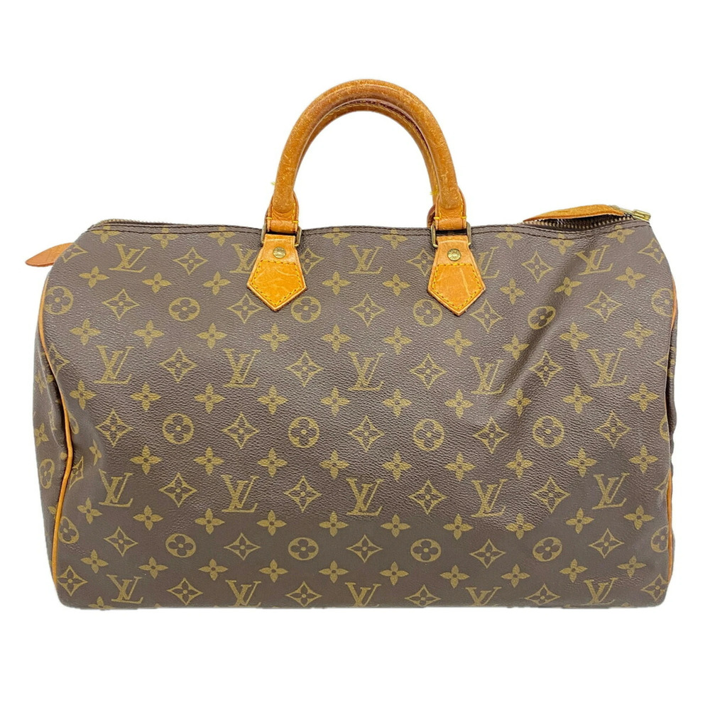 Louis Vuitton Monogram Speedy 40 Handbag M41106 Brown Women's